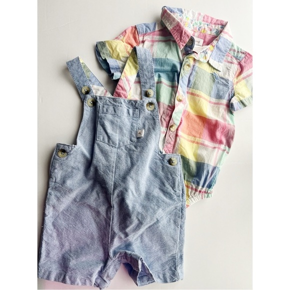 Tommy Bahama • Baby Plaid Chambray Outfit Multi Color - Picture 1 of 5